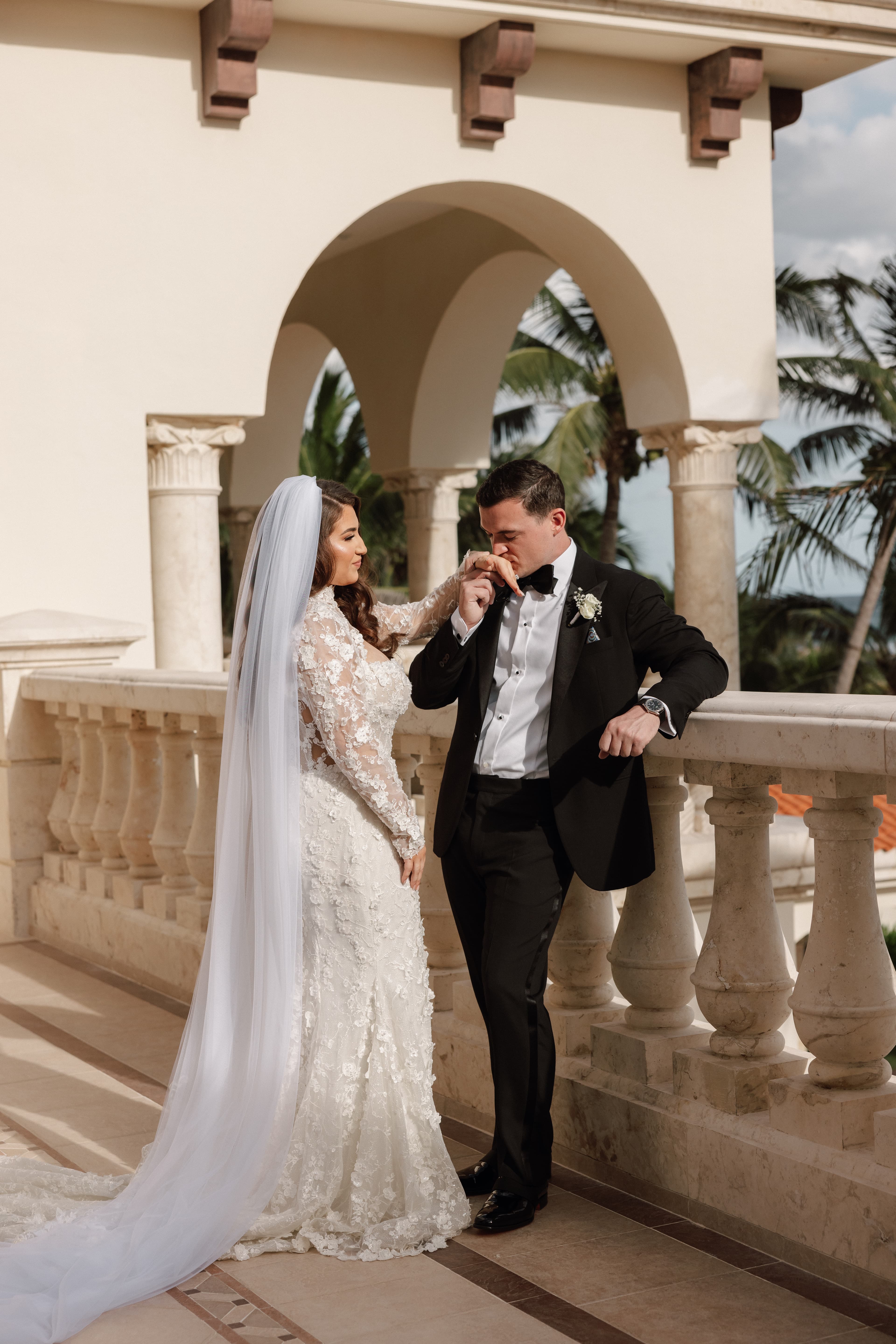 Editorial wedding photography — natural light portrait of couple