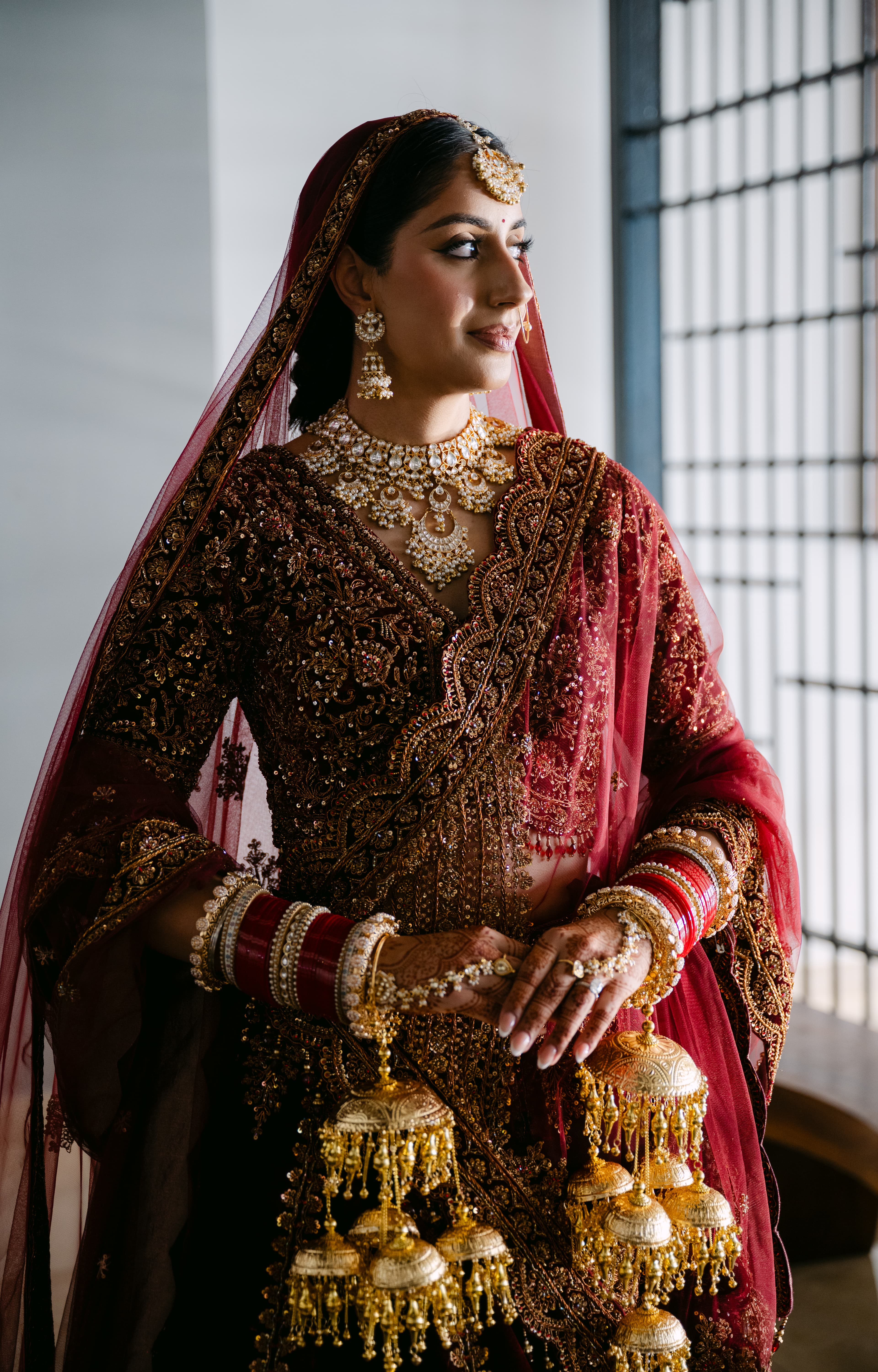 Ravneeth and Raveenjot — editorial portrait at South Asian destination wedding